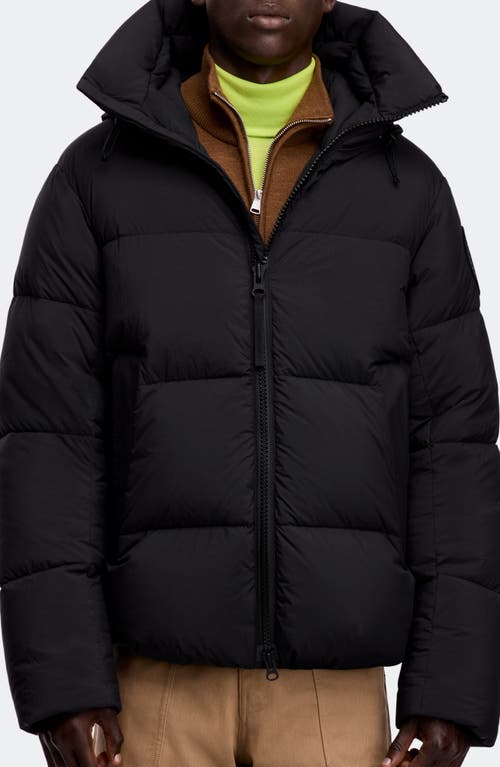 Canada Goose Crofton Water Resistant Packable 750 Fill Power Down Hooded Jacket In Black