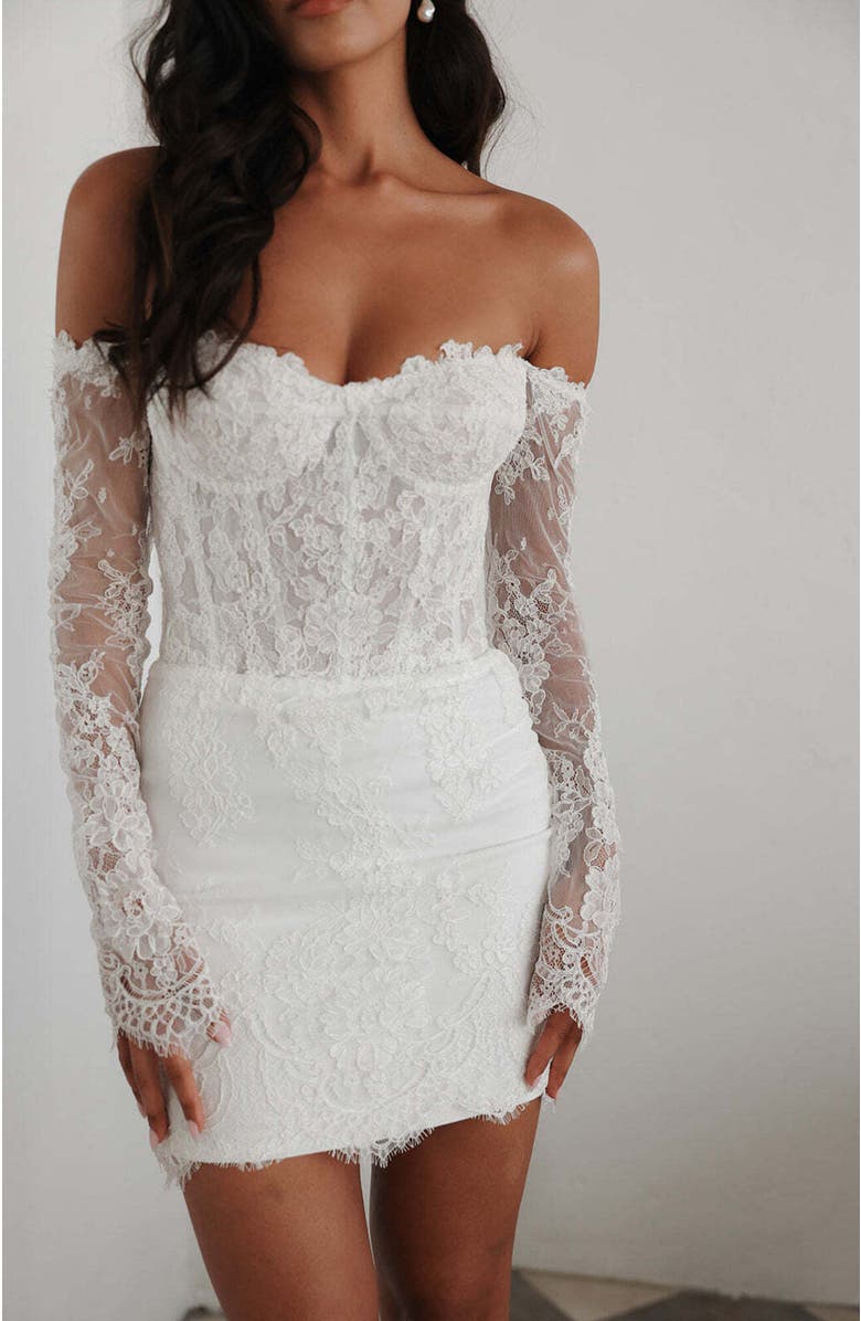 Untamed Petals Madeline Mini Dress, Main, color, Ivory