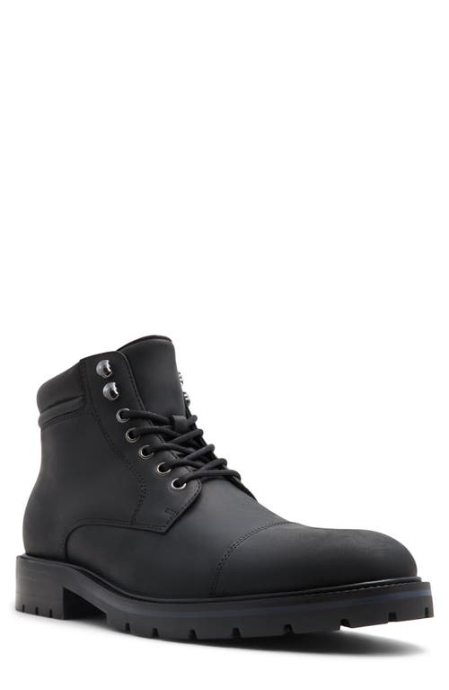 ALDO Darionn Waterproof Lace-Up Cap Toe Boot in Black 