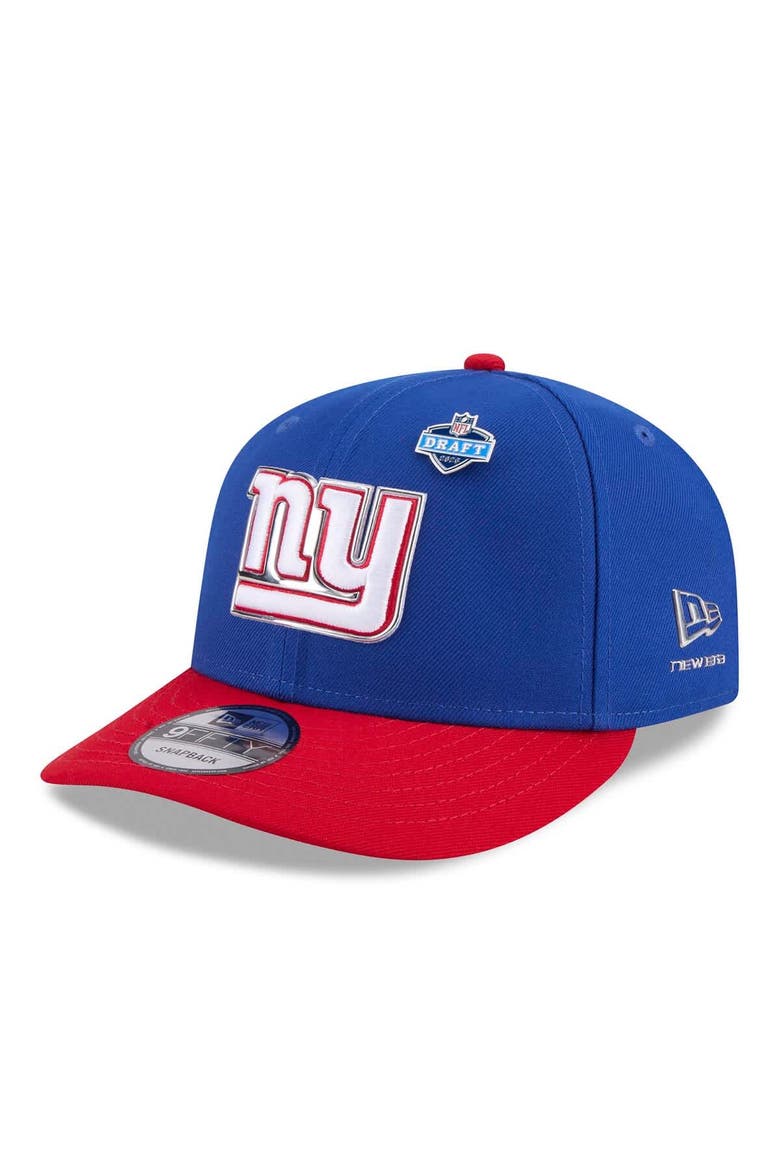 Men's New Era  Royal/Red New York Giants 2026 NFL Draft On Stage Pre-Curved 9FIFTY Snapback Hat, Main, color, Royal