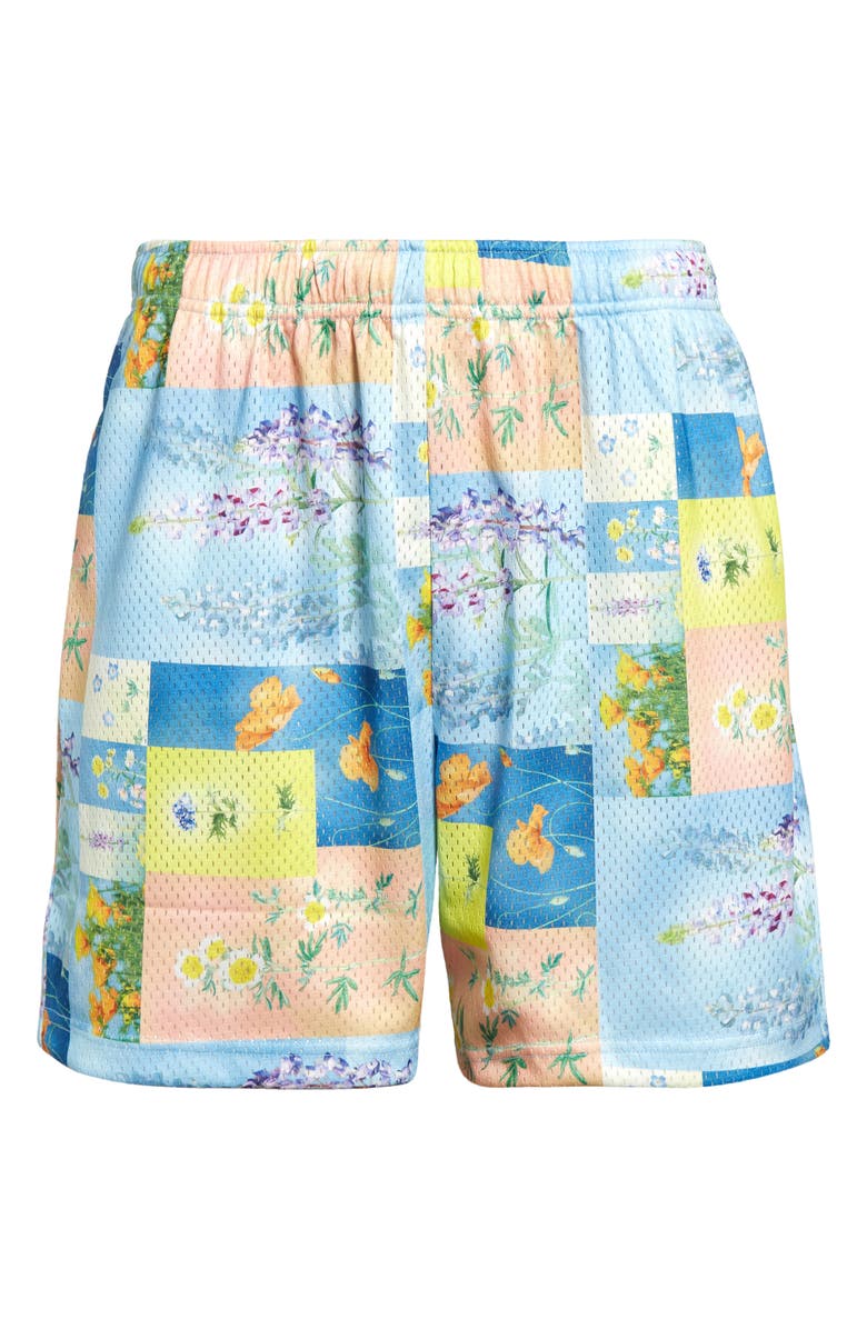John Elliott Floral Mesh Practice Shorts, Alternate, color, 
