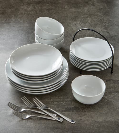 Tag Whiteware Porcelain Buffet Plate Set Of 8 Petite Serving In White