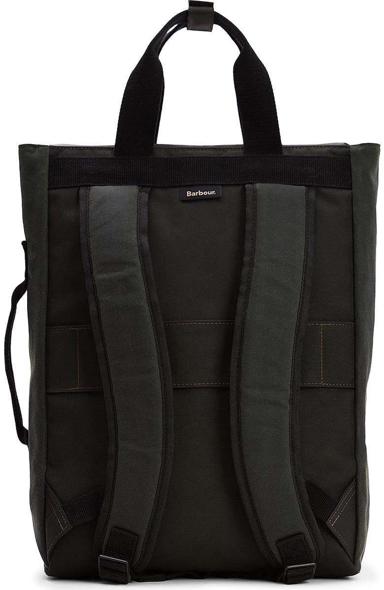 Barbour Field Waxed Cotton Backpack, Alternate, color,