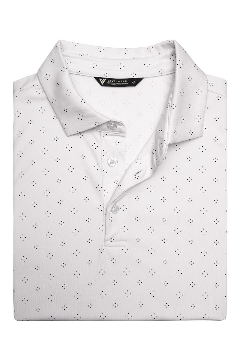 Detect Knit Polo, Alternate, color, WHITE/ CHARCOAL