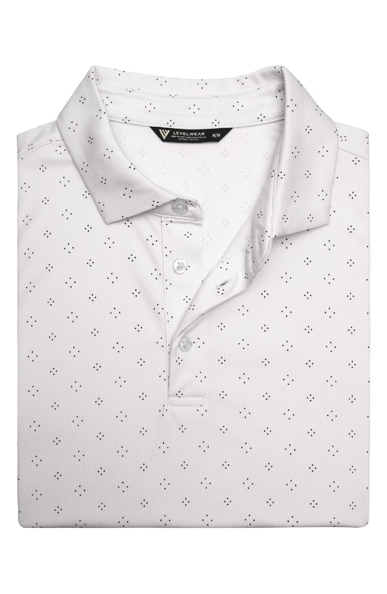 LEVELWEAR Detect Knit Polo, Alternate, color, White/ Charcoal