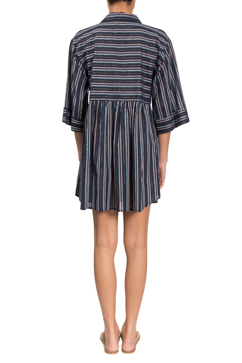 Georgina Stripe Cover-Up Minidress, Alternate, color, MIDNIGHT STRIPE