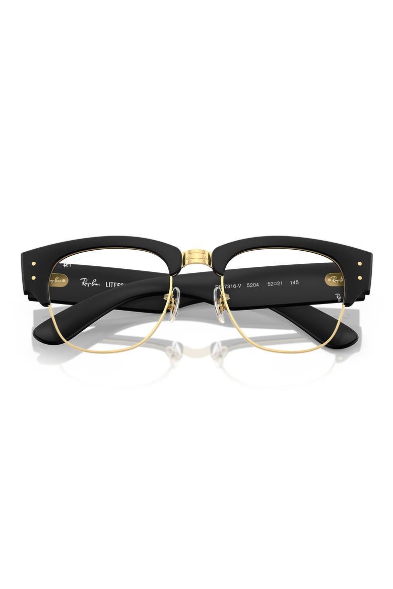52mm Square Optical Glasses, Alternate, color, BLACK GOLD