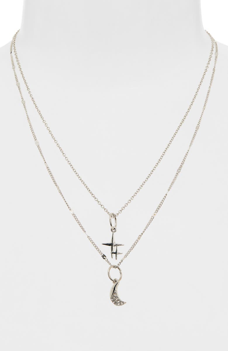 BP. Celestial Charm 9-Piece Necklace Set, Alternate, color, Rhodium