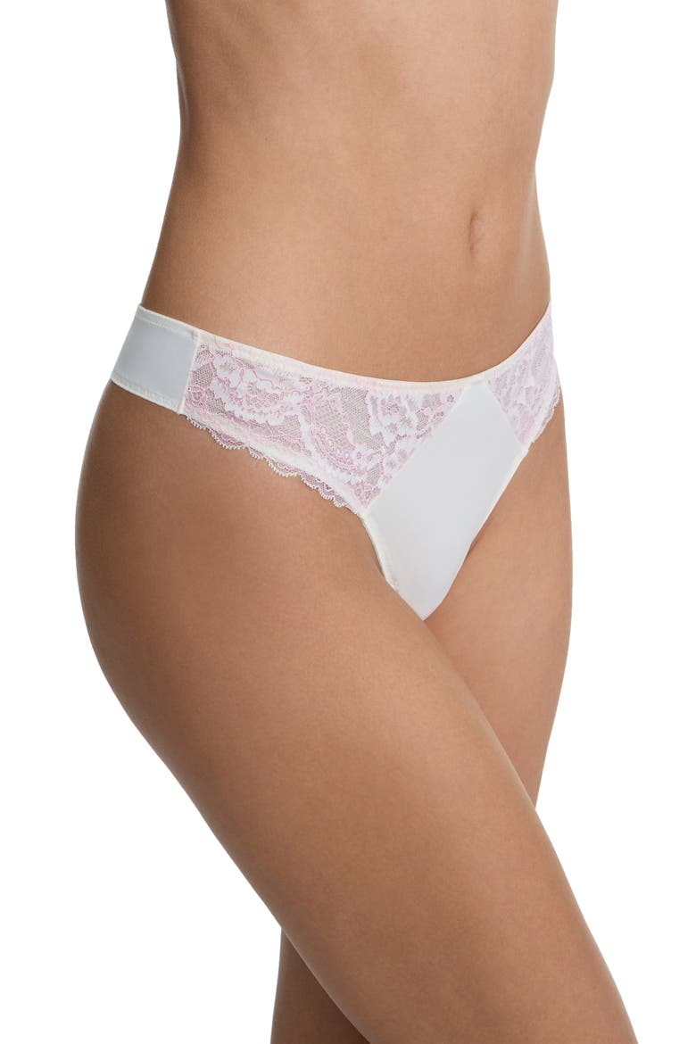 Minx Thong, Alternate, color, WHIPPED CREAM/ LILAC PINK