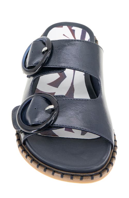 Reaction Kenneth Cole Sydney Embellished Slide Sandal In Navy