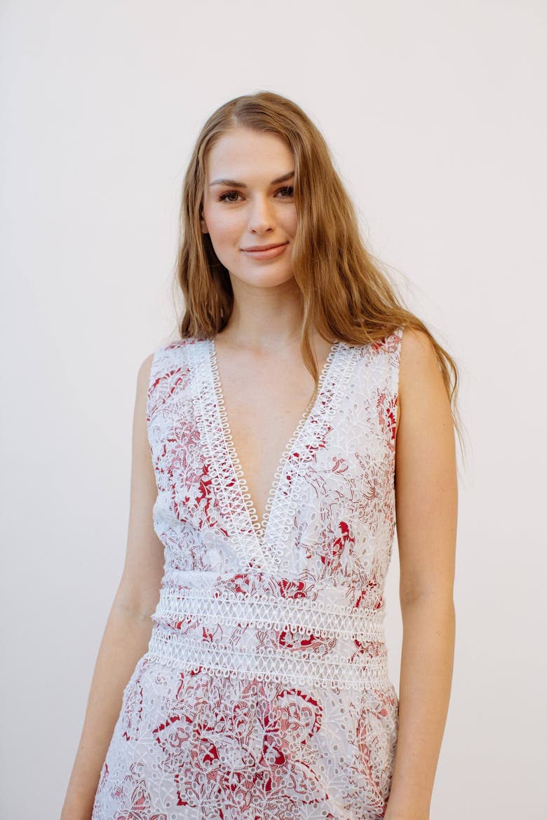 Naina Short Dress, Alternate, color, Red
