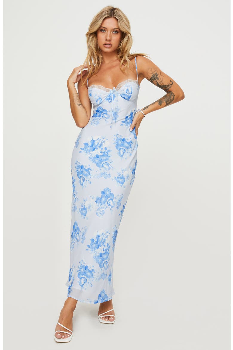 Hamri Floral Maxi Slipdress, Alternate, color, WHITE