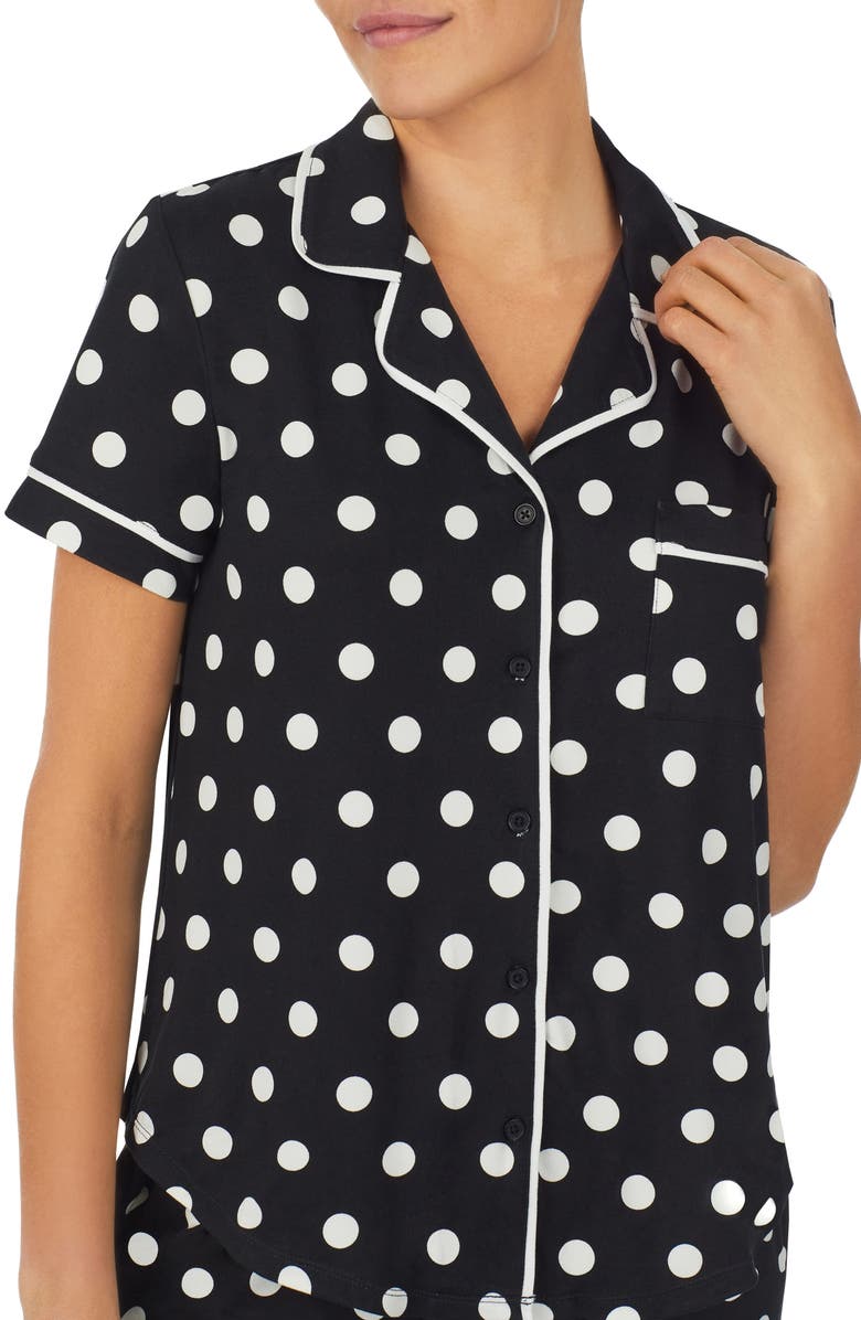 Kate Spade New York print short sleeve pajamas, Alternate, color, Dot