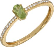 Bony Levy Iris 18K Yellow Gold Peridot & Diamond Stacking Ring