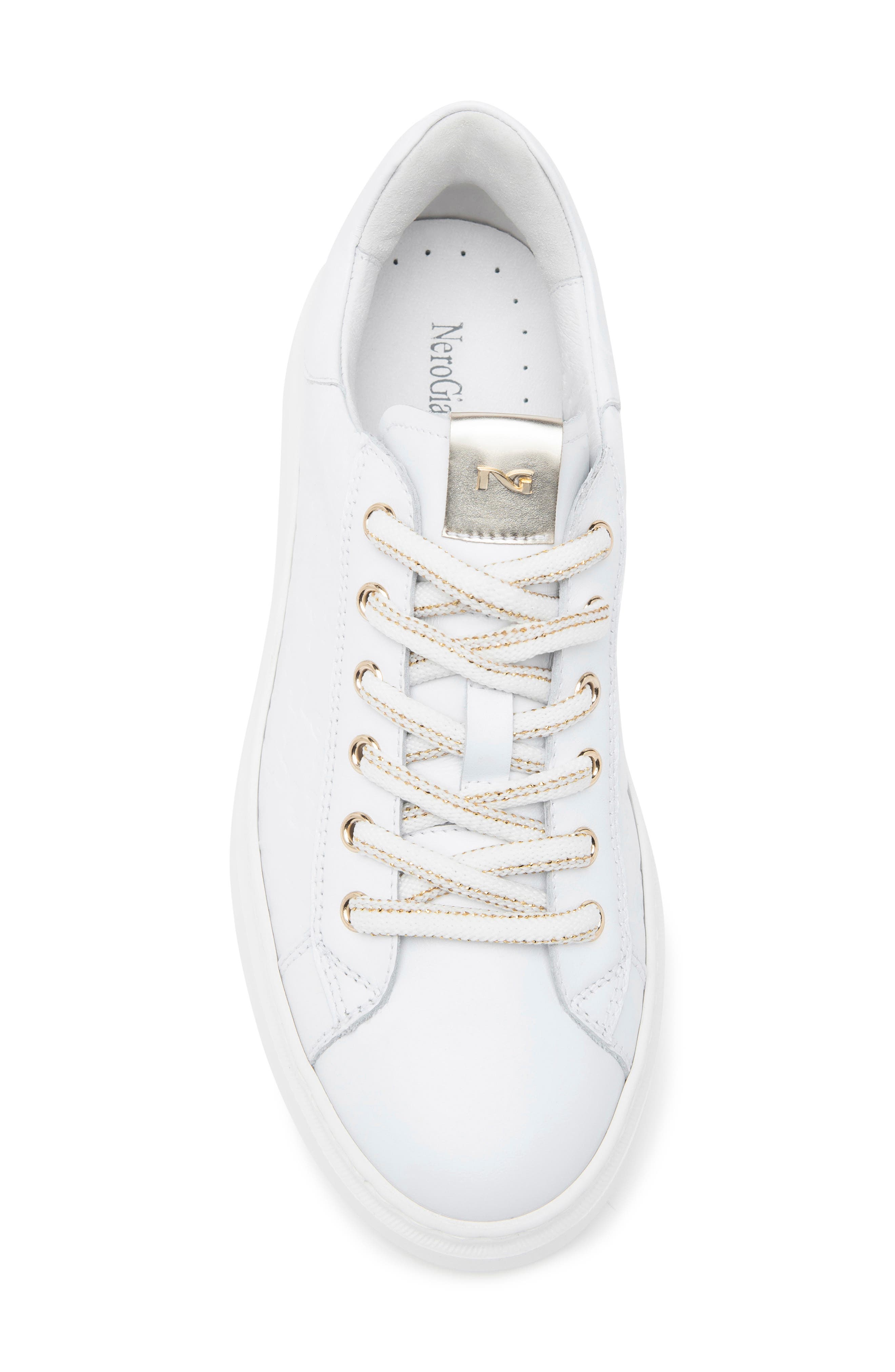 Clean Retro Platform Sneaker, Alternate, color, WHITE