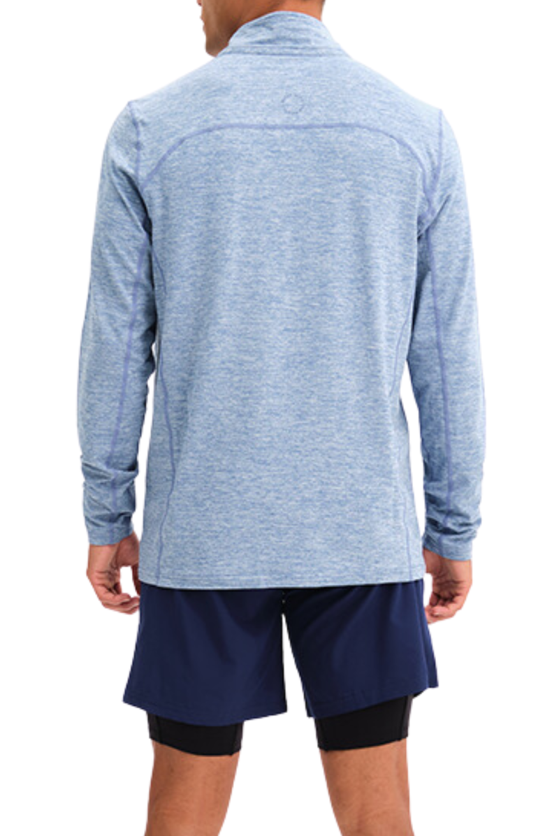 Reflo Purus Lightweight Quarter-Zip Midlayer, Alternate, color, Coronet Blue