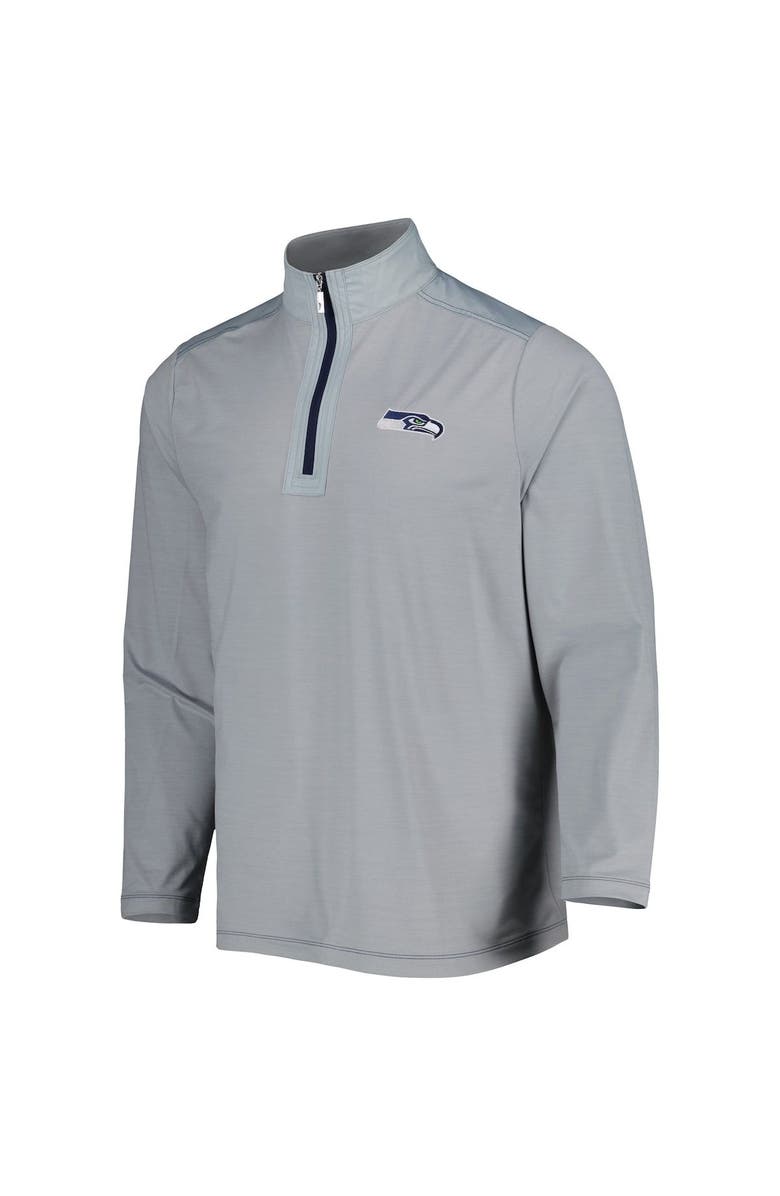 Tommy Bahama Men's Tommy Bahama Gray Seattle Seahawks On Deck IslandZone Half-Zip Jacket, Alternate, color,