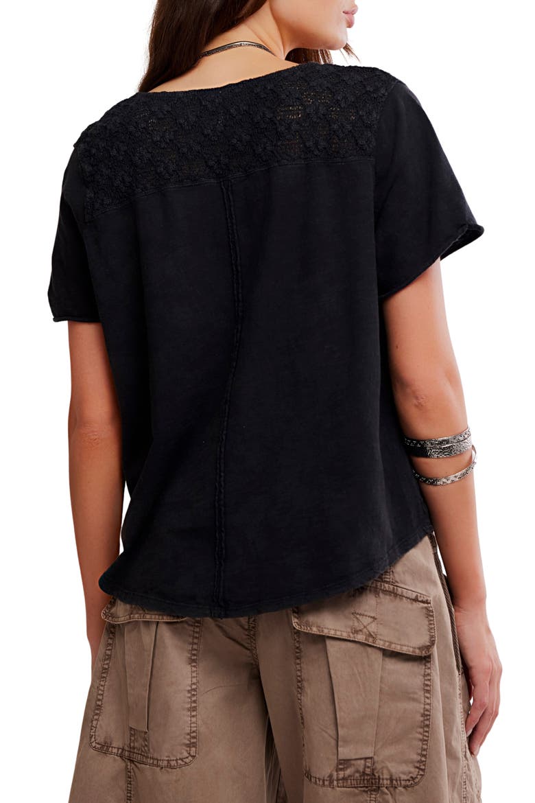 Heirloom Henley Top, Alternate, color, BLACK