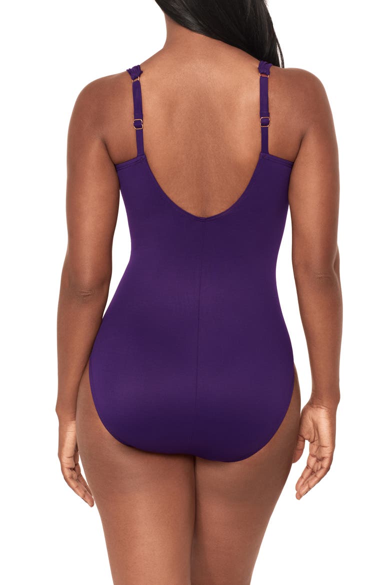 Razzle Dazzle Siren One-Piece Swimsuit, Alternate, color, MULBERRY