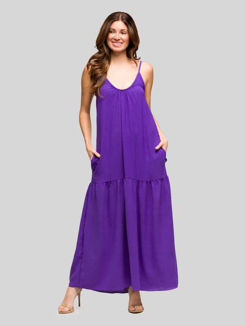 Lightweight Spaghetti Strap Pocket Maxi Dress