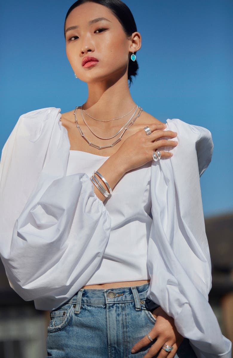 Monica Vinader Atlantis Flint Turquoise Drop Earrings, Alternate, color, 