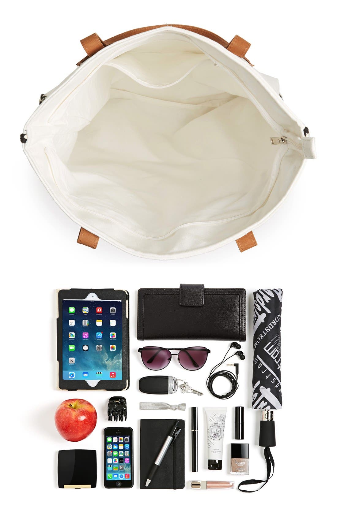 Sole Society Embroidered Vertical Canvas Tote, Alternate, color, 