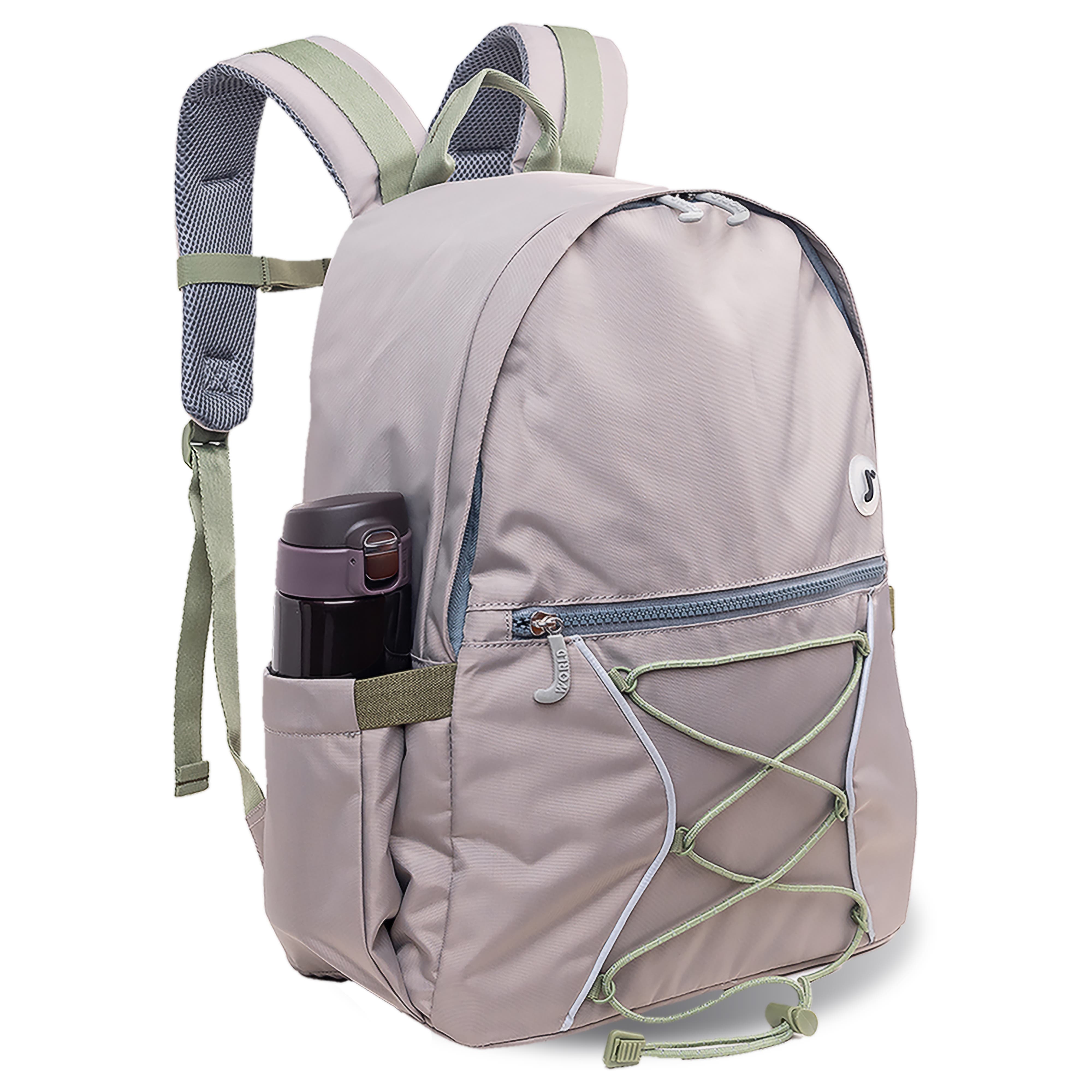 Cristos Unisex Casual Backpack with Laptop Sleeve, Alternate, color, BEIGE