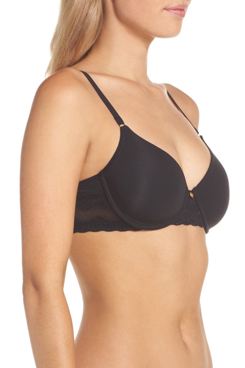 Bliss Perfection Comfort T-Shirt Bra, Alternate, color, BLACK