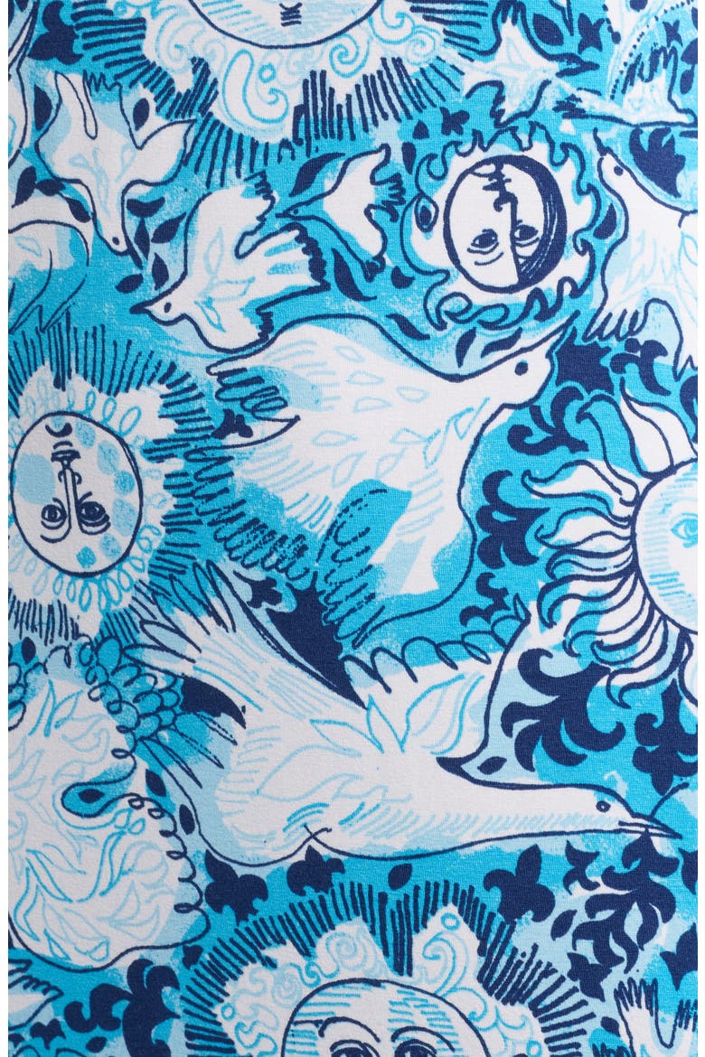 Breena Seagull Print Maxi Dress, Alternate, color, BELLEVUE BLUE LILLY GULLS
