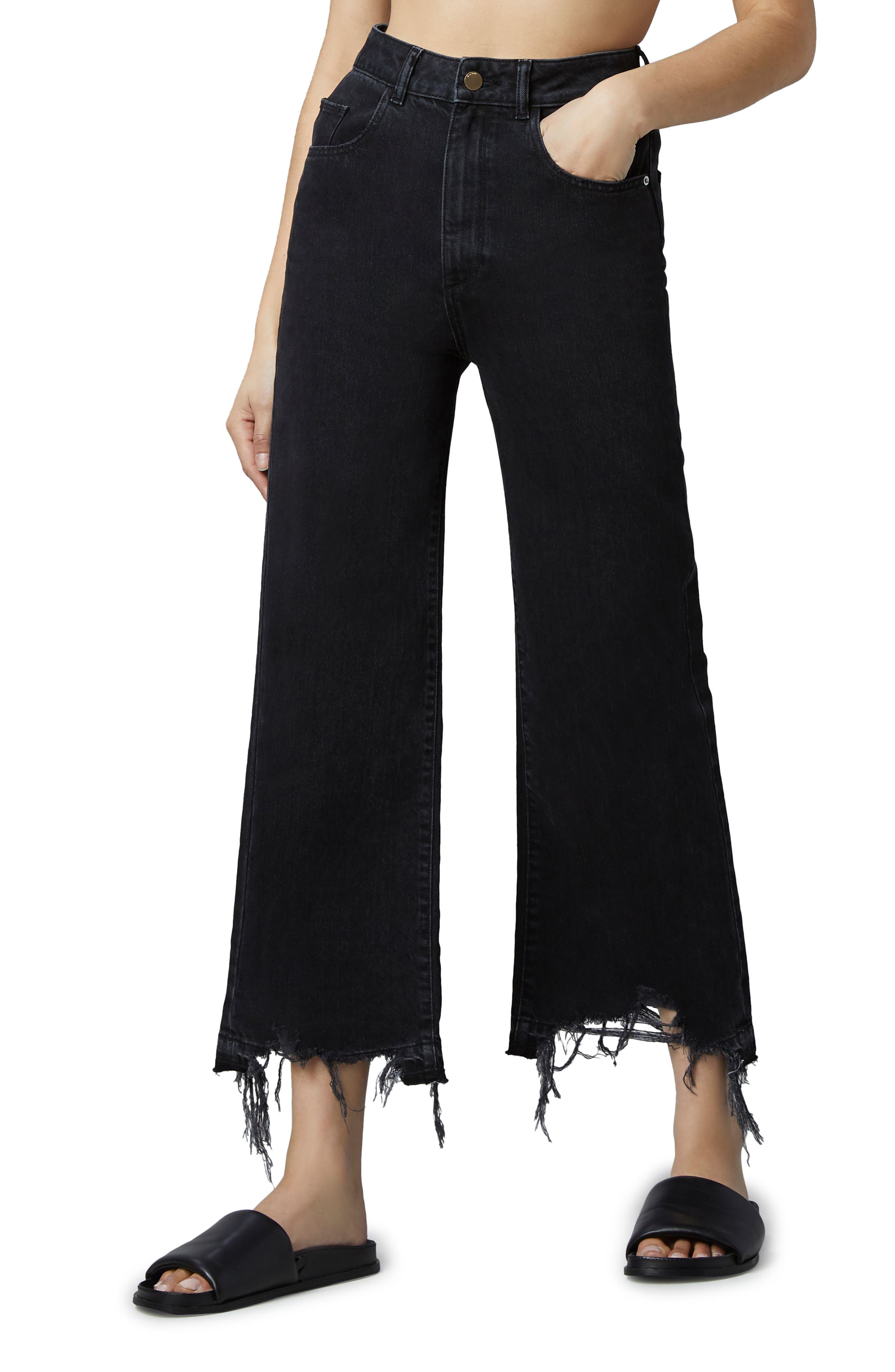 DL1961 Hepburn High Waist Crop Wide Leg Jeans