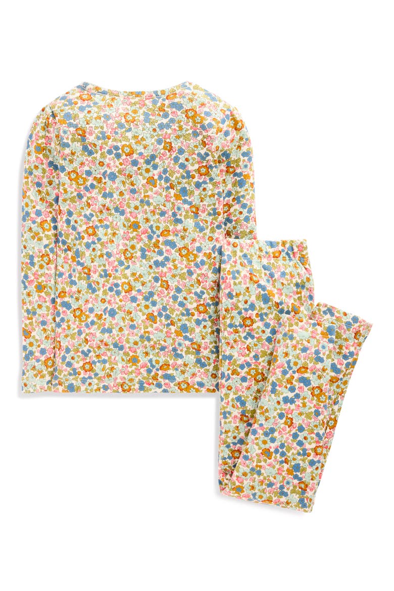 Kids' Fitted Floral Pajamas, Alternate, color, VINTAGE BLUE FLOWERBED