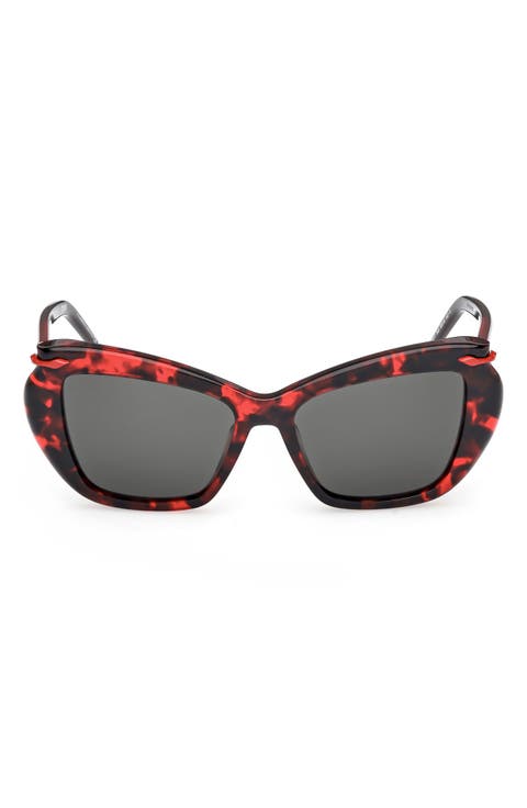 53mm Geometric Sunglasses