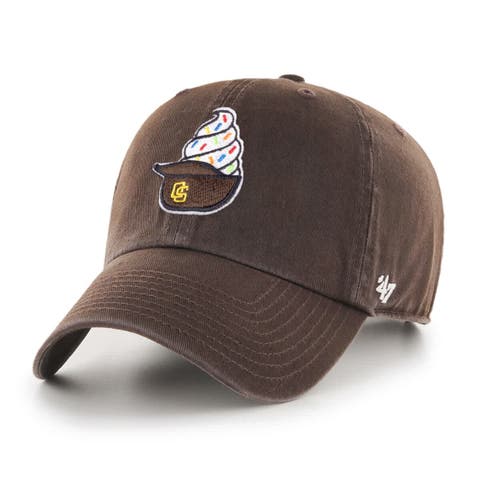 Men's '47  Brown San Diego Padres Ice Cream Helmet Clean Up Adjustable Hat