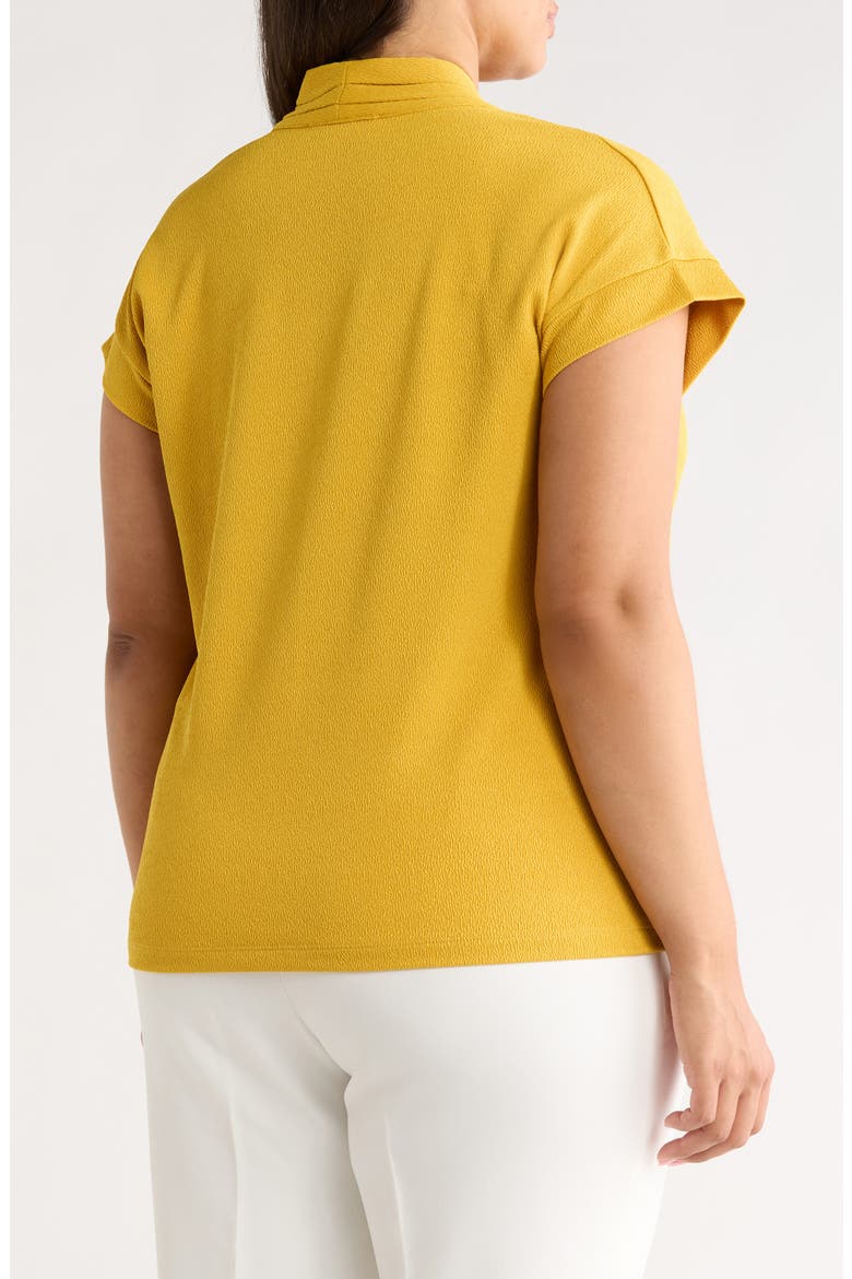 V-Neck Stretch Crepe Top, Alternate, color, BUTTERSCOTCH