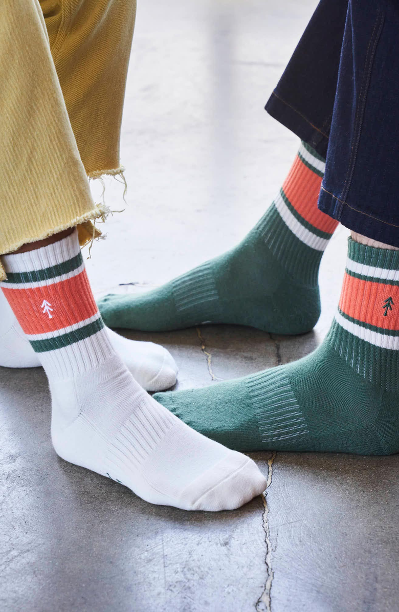 Parks Project Trail Crew Tube Sock 2 Pack, Alternate, color, Green And Natural