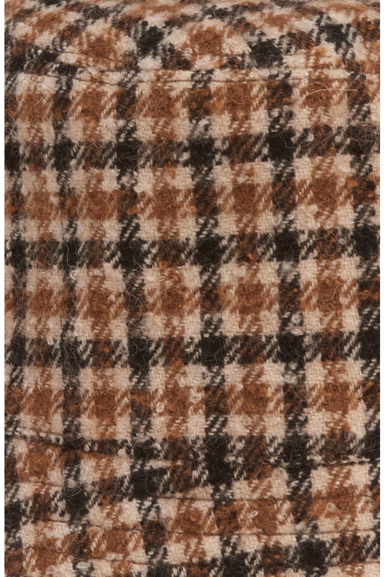 Reversible Check Logo Patch Bucket Hat, Alternate, color, BROWN/ BEIGE CHECK