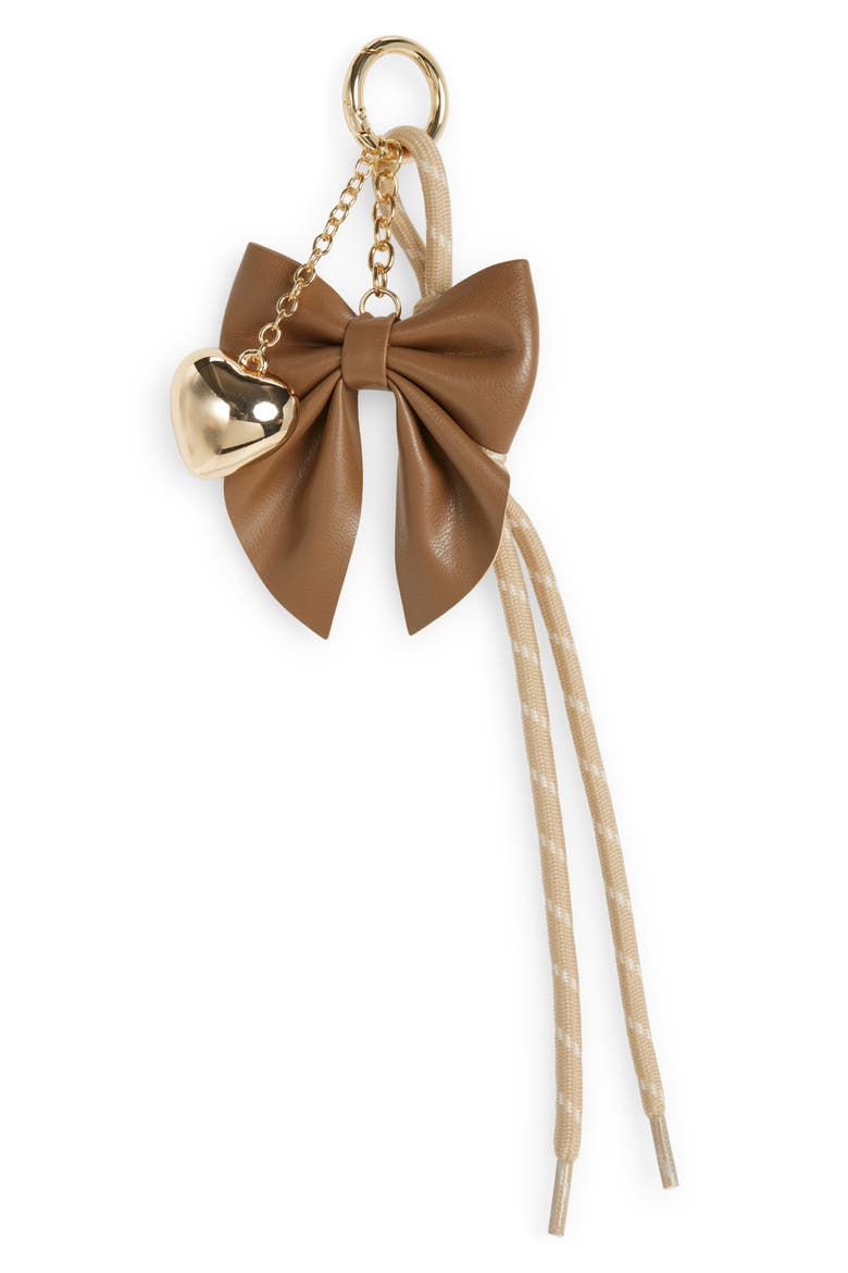 Bow Cluster Bag Charm, Main, color, BROWN MULTI- GOLD