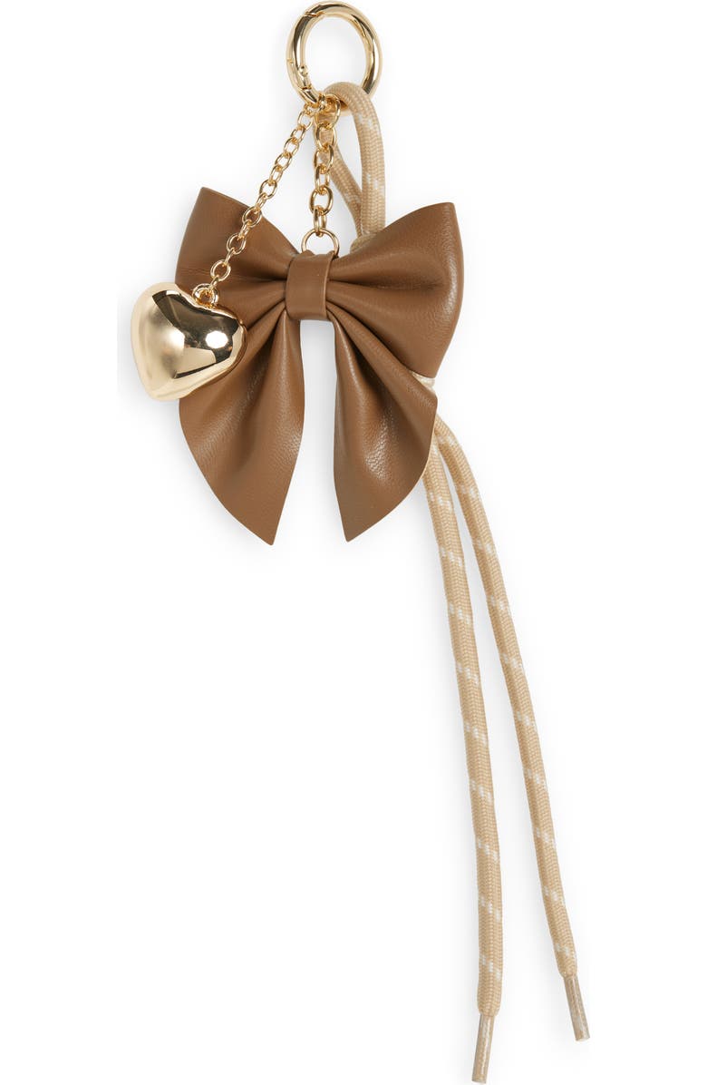 Leith Bow Cluster Bag Charm, Main, color, Brown Multi- Gold