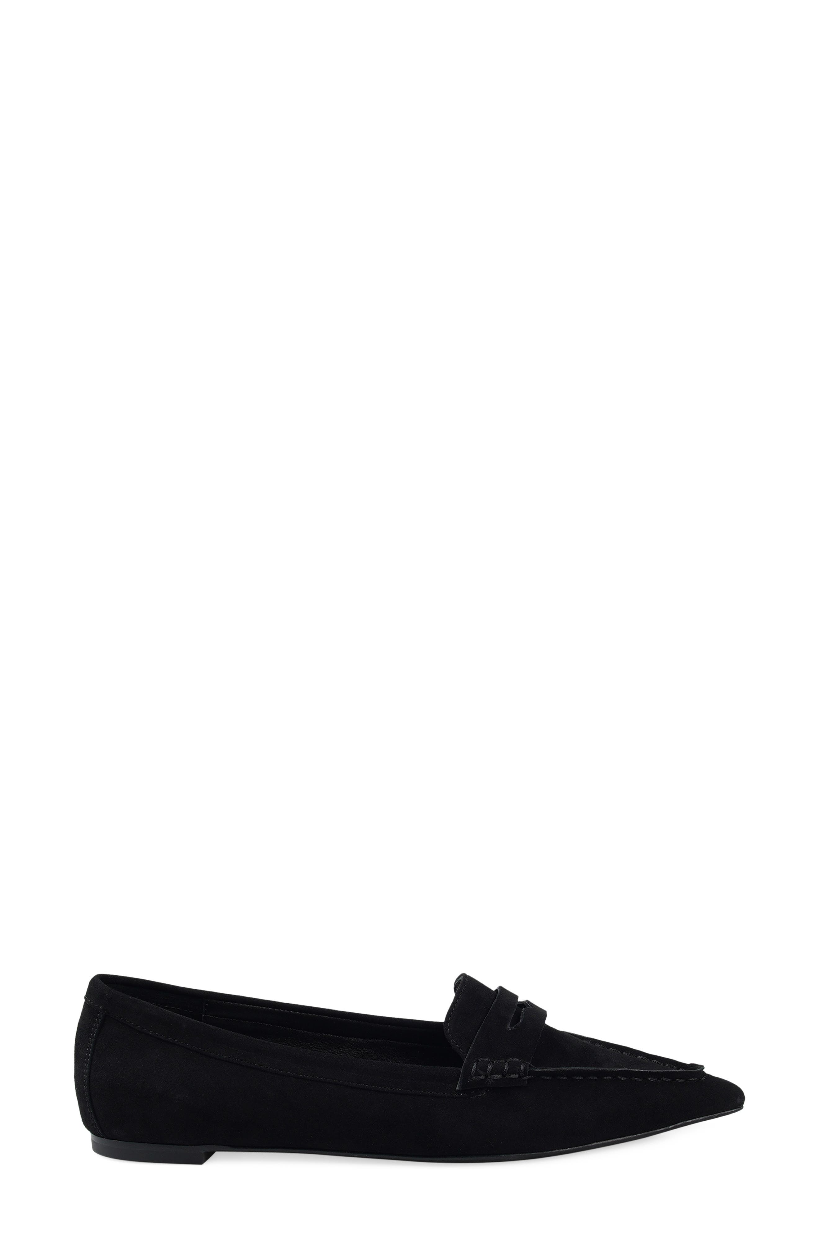 Arlot Leather Loafer, Alternate, color, BLACK SUEDE