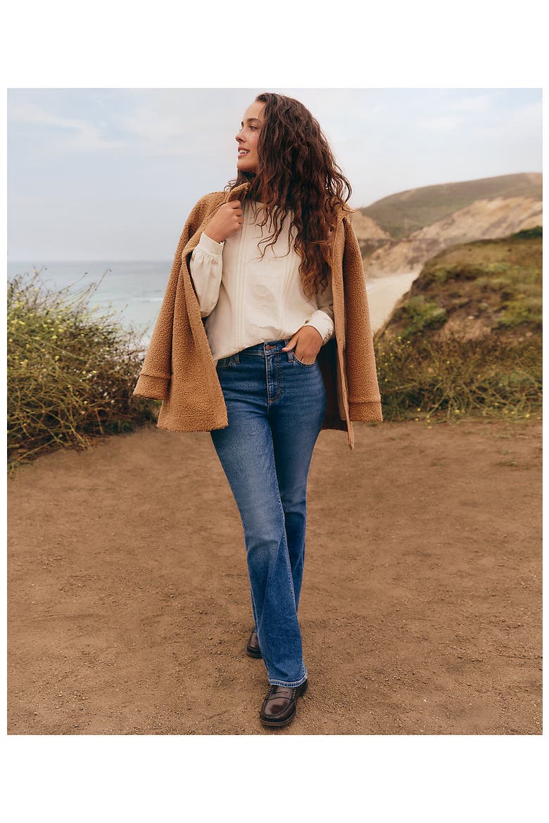Denim High Rise Skinny Flare Jeans, Alternate, color, Indigo Tide Blue