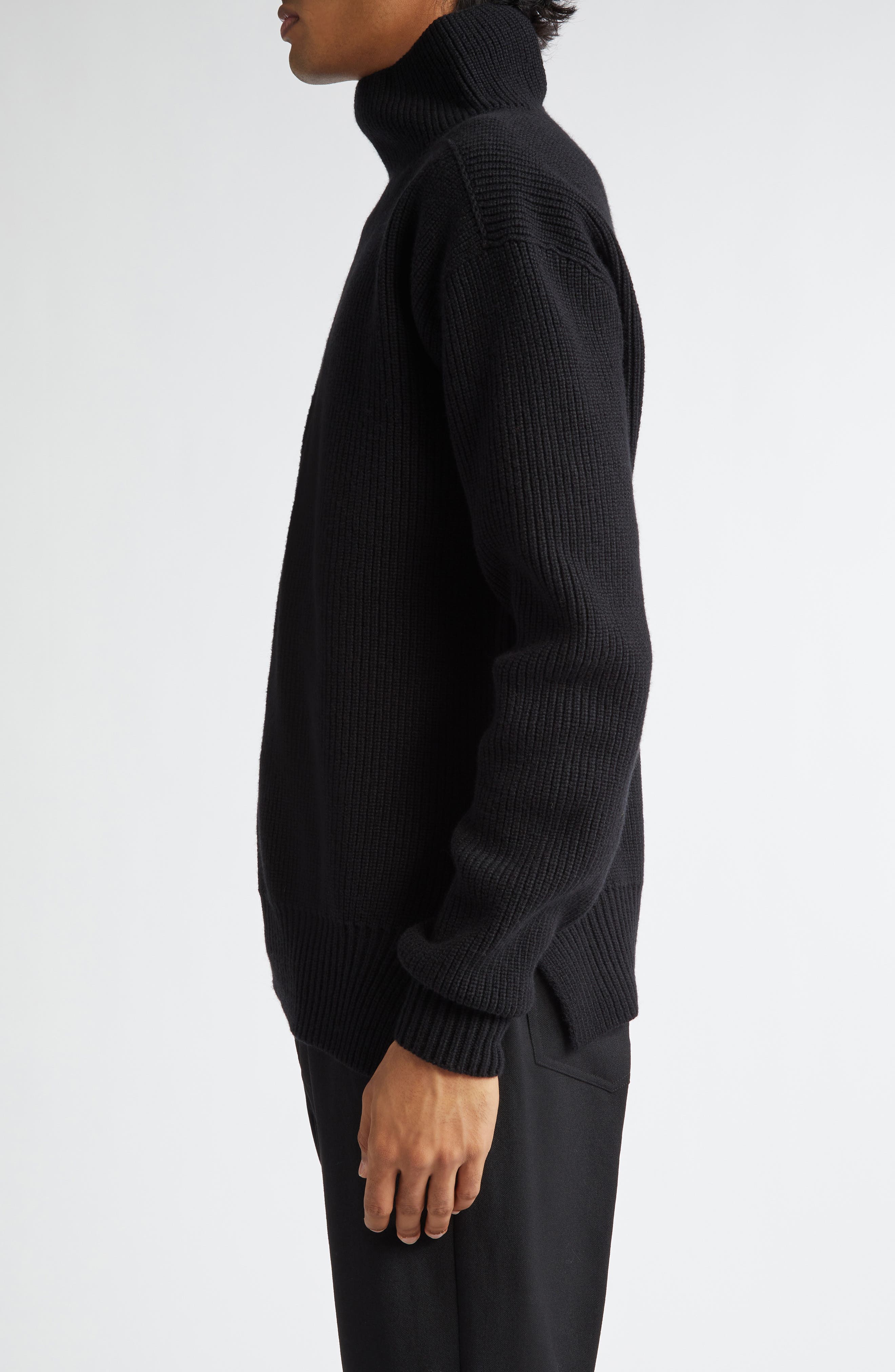 Rick Owens Fisherman Tabard Funnel Neck Wool Sweater (Men) | Nordstromrack