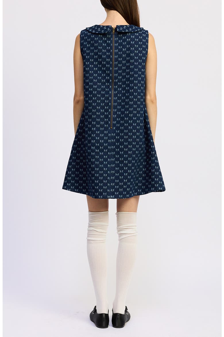 Violet Denim Minidress, Alternate, color, INDIGO BROWN MULTI
