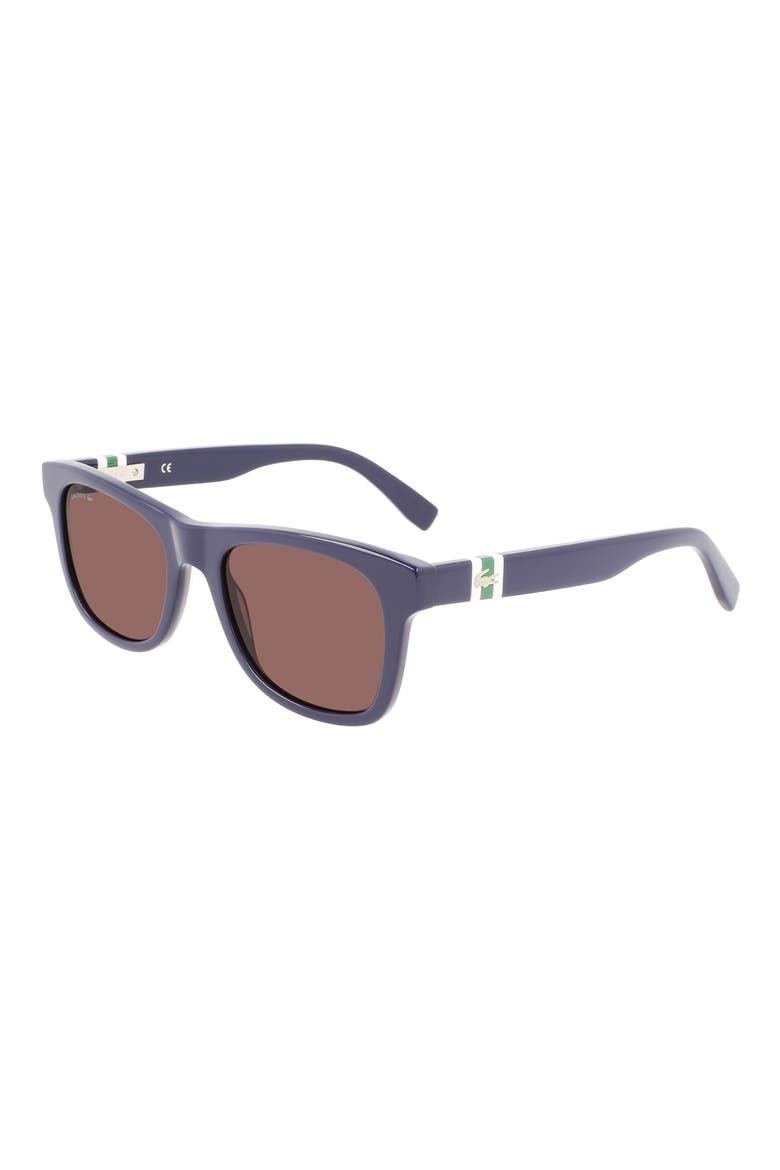 52mm Modified Rectangular Sunglasses, Alternate, color, BLUE