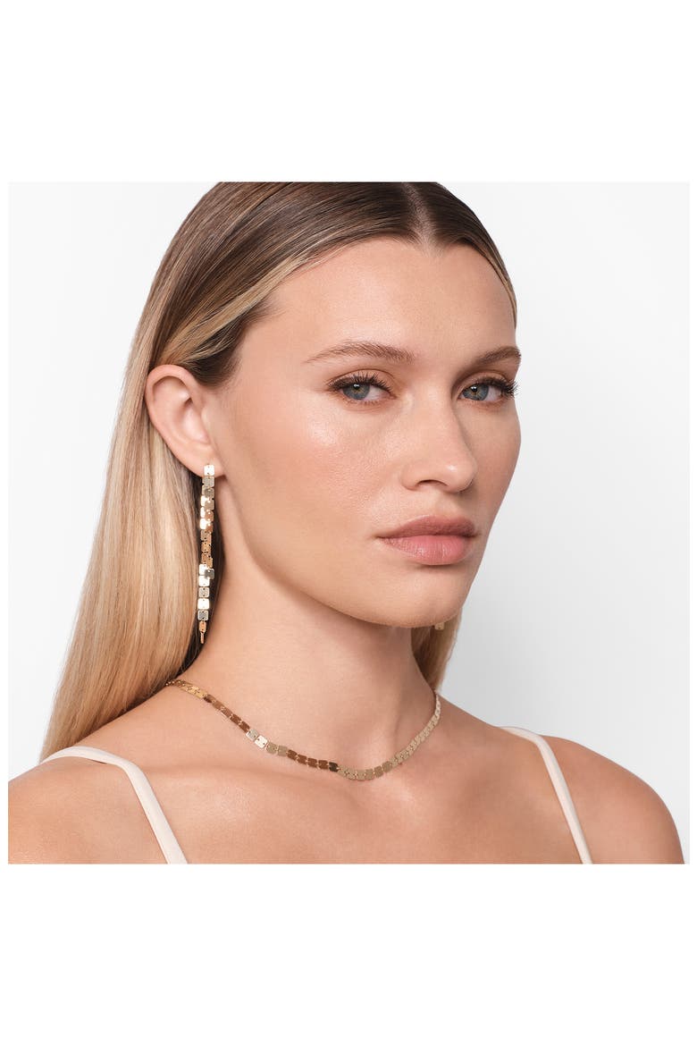 14K Gold Laser Square Chain Necklace, Alternate, color, YELLOW GOLD