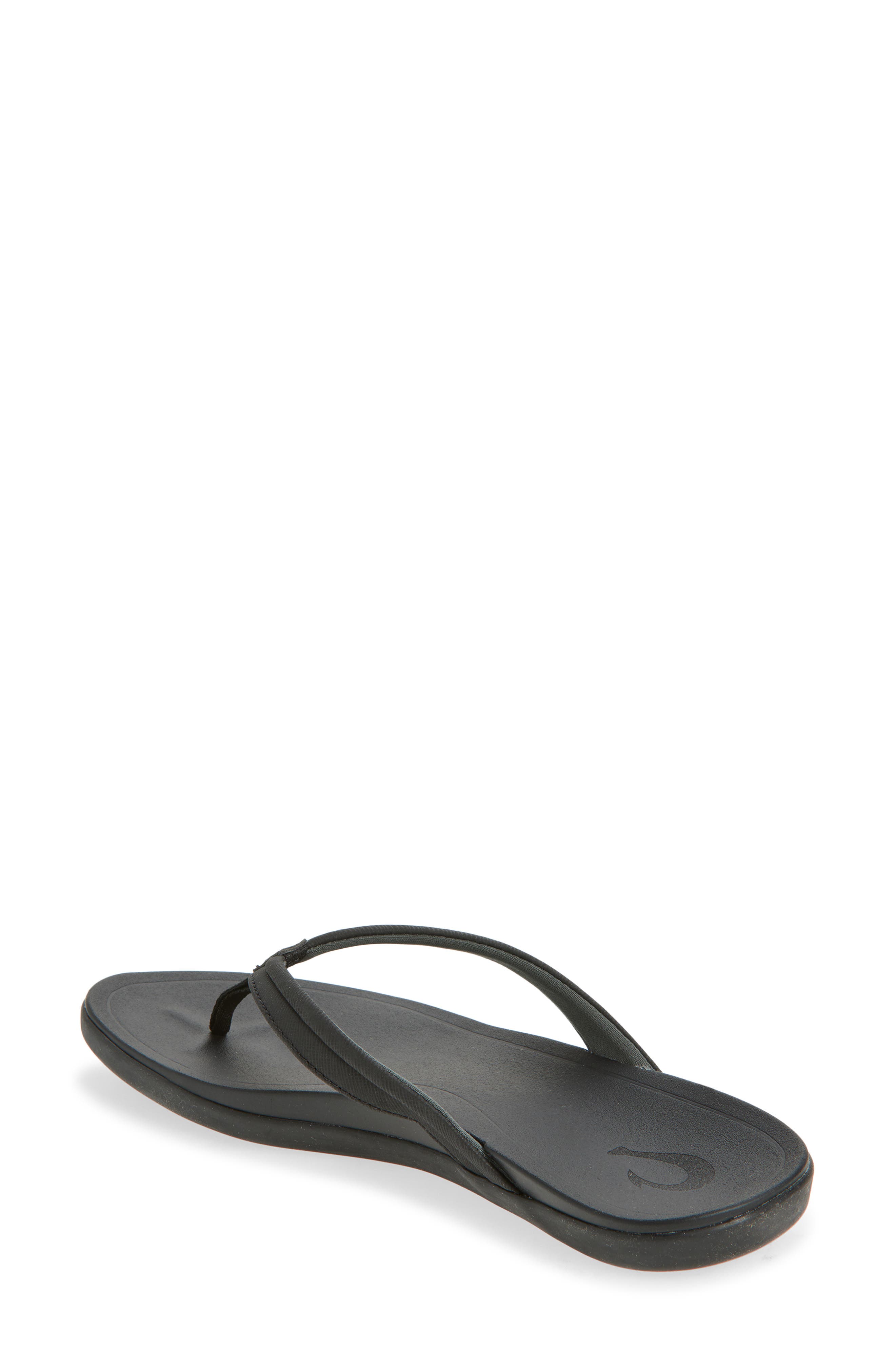 OluKai Ho'ōpio Mālua Flip Flop, Alternate, color, Lava Rock / Lava Rock