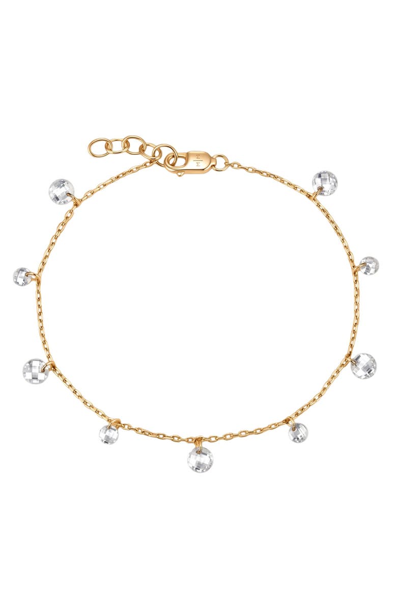 Dew Drop Floating Bracelet, Main, color, Gold Vermeil