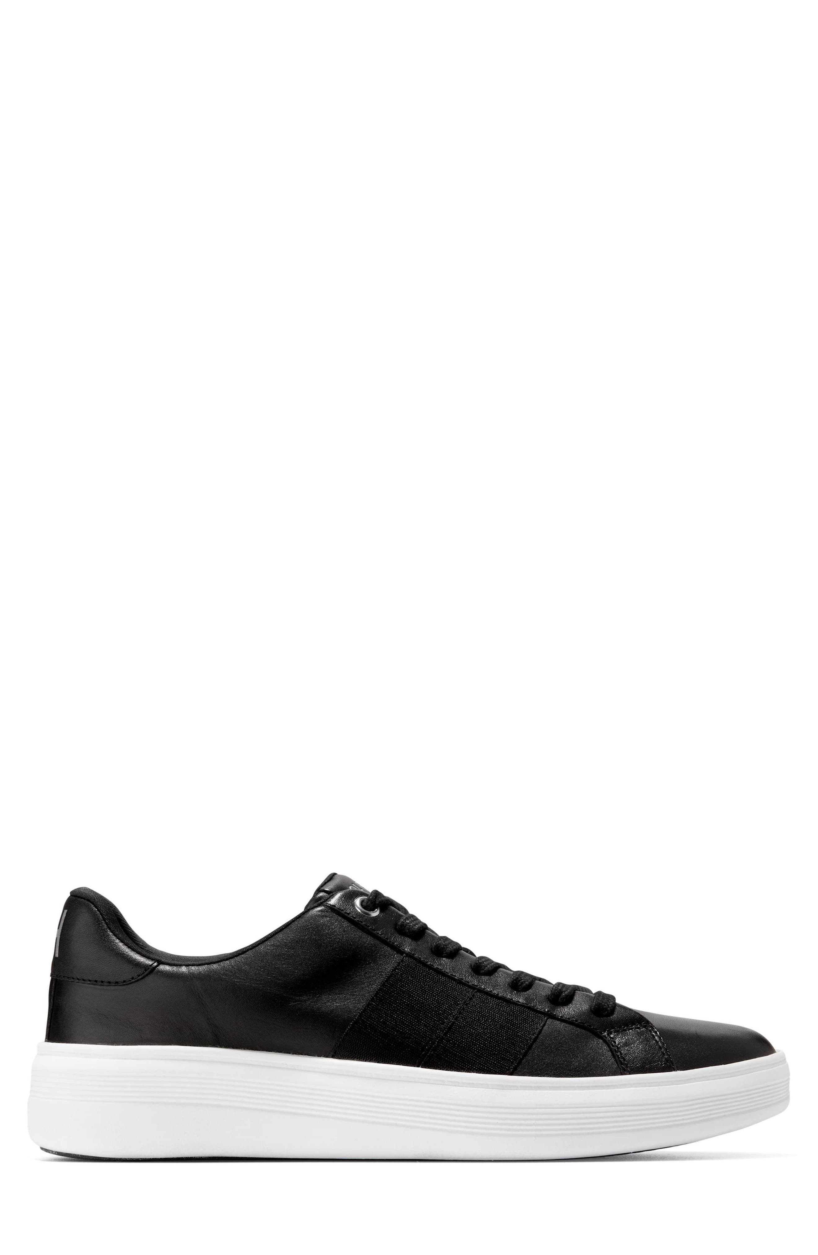Cole Haan Grand Crosscourt Premier Sneaker - Wide Width Available, Alternate, color, Black/ White