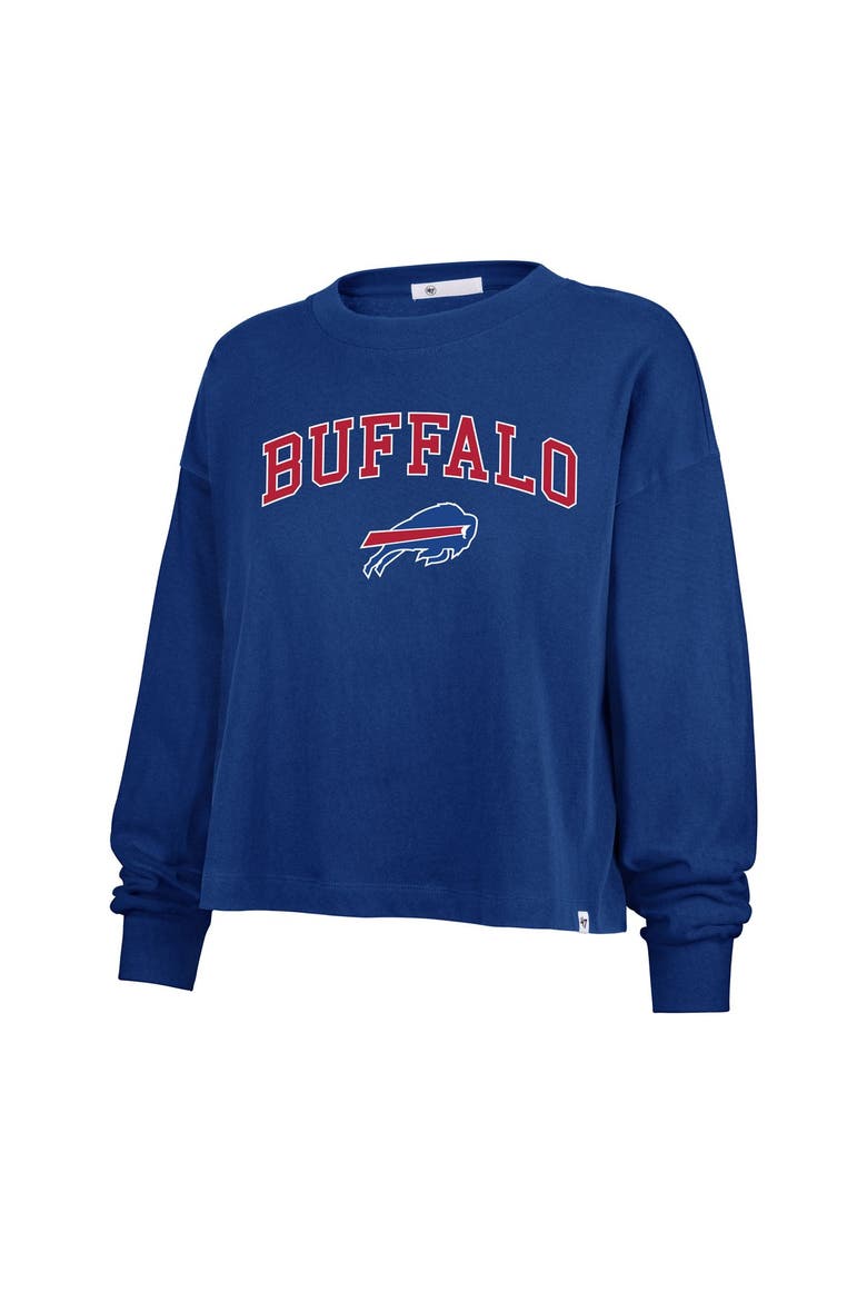 Women's '47 Royal Buffalo Bills Plus Size Sydney Arch Game T-Shirt, Main, color, Royal