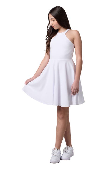 Skater Halter Dress in Longer Length (Big Kid)