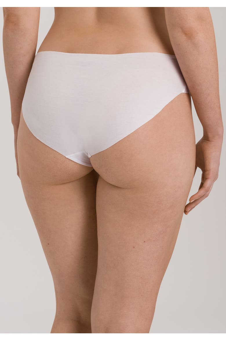 Invisible Cotton Cotton High Cut Brief, Alternate, color, White